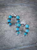 Etta Spade Stud Earring - Turquoise - Western Jewelry - Faux Turquoise - Bronco Western Supply Co.