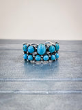 Canyon Cuff Ring - Western Jewelry - Faux Turquoise - Adjustable Ring - Bronco Western Supply Co.