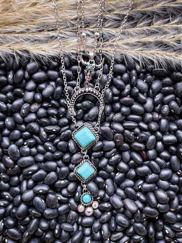Kaylee Layered Necklace - Silver - Western Jewelry - Bronco Western Supply Co.
