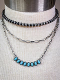 Harper Navajo Style Pearl Layer Necklace - Natural - Faux Navajo Pearl - Bronco Western Supply Co.