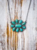 Hailey Pendant Chain Necklace - Turquoise - Western Jewelry - Bronco Western Supply Co.