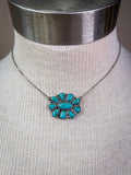 Hailey Pendant Chain Necklace - Turquoise - Western Jewelry - Bronco Western Supply Co.