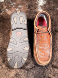 Bronya - Twisted X - Chukka Driving Moc - Brown & Tooled Flower - Bronco Western Supply Co.