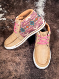 Julie - Twisted X - Hooey - Loper High Top Shoe - Bomber & Mauve Multi - Bronco Western Supply Co.