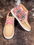 Julie - Twisted X - Hooey - Loper High Top Shoe - Bomber & Mauve Multi - Bronco Western Supply Co.