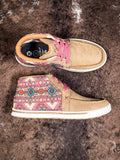 Julie - Twisted X - Hooey - Loper High Top Shoe - Bomber & Mauve Multi - Bronco Western Supply Co.