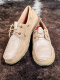 Sierra - Twisted X - Boat Shoe - Driving Moc - Dusty Tan & Snake Print - Bronco Western Supply Co.