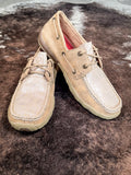 Sierra - Twisted X - Boat Shoe - Driving Moc - Dusty Tan & Snake Print - Bronco Western Supply Co.