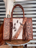 American Darling - Betsy - Hand Tooled - Leather Tote Bag - Bronco Western Supply Co.