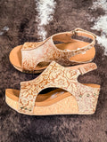 Isabella Tooled Wedges in Tan by Very G - Footwear - Western Fashion - Bronco Western Supply Co.