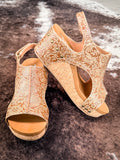 Isabella Tooled Wedges in Tan by Very G - Footwear - Western Fashion - Bronco Western Supply Co.