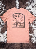 John Wayne Stock & Supply Co. Hooey T-Shirt - Light Brown - Apparel - Bronco Western Supply Co.