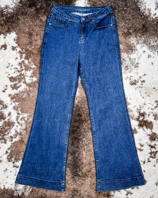 Dark Wide Leg Trouser Jeans by Cowgirl Tuff