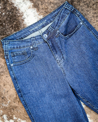 Dark Wide Leg Trouser Jeans by Cowgirl Tuff