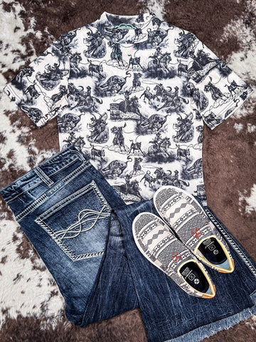 Rodeo Road - Short Sleeve - Mesh Top - Western Fashion - Bronco Western Supply Co.