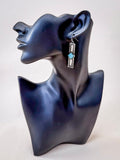 Celine Dangle Bar Earrings - Silver/Turquoise - Western Jewelry - Bronco Western Supply Co.