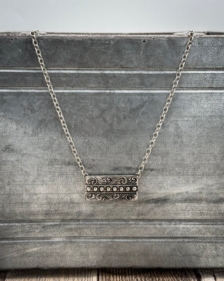 Ashcroft Engraved Bar Necklace