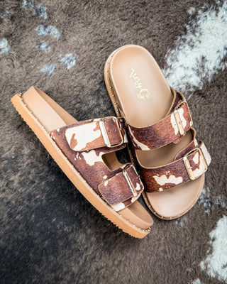 Alma Sandal in Brown Cow by Very G