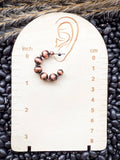 Betsy - Navajo Style Pearl - Semi Hoops - Copper - Jewelry - Bronco Western Supply Co.