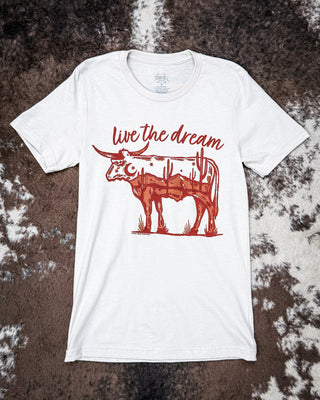 Live the Dream Boyfriend Tee in Natural