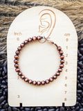 Darcy Navajo Style Pearl Hoop Earrings