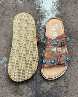 Connie Concho Sandal in Tan by Very G