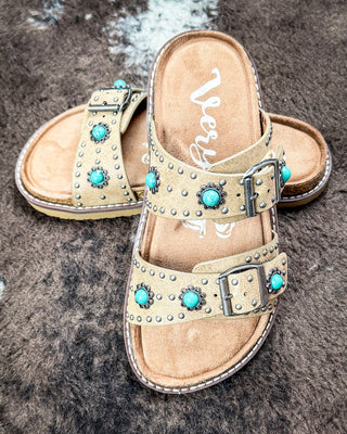Connie Concho Sandal in Taupe by Very G