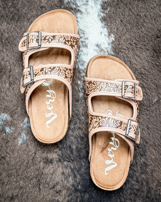 Berry Sandal in Light Tan by Very G