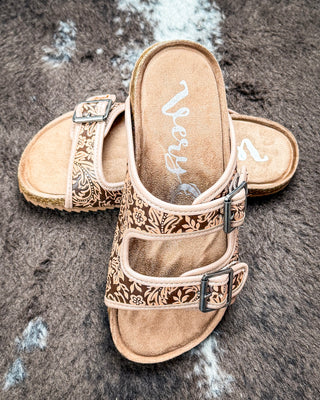 Berry Sandal in Light Tan by Very G