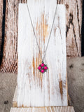 Rio - Pendant Necklace - Pink - Western Jewelry - Bronco Western Supply Co,
