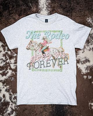 Dustlight Rhinestone Rodeo Tee in Gray