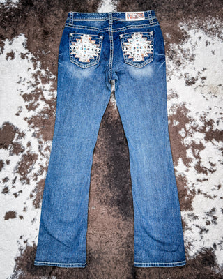 Aztec Forge Women’s Easy Fit Boot Cut Jeans by Grace in LA