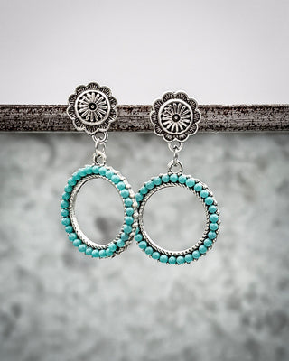 Heirloom Halo Dangle Hoop Earrings