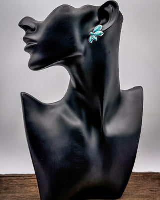 Solene Stud Earrings in Teal