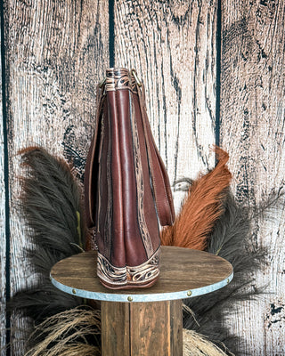 Adeline Tooled Leather Tote Bag by Countryside Co.