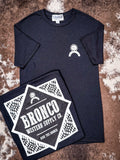 Black Bronco Western Supply Co. Havasu Tee with spur chest logo and folded back print detail.
