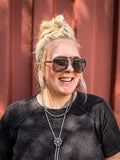 Earhart Tangle-Free Polarized Oversized Sunglasses