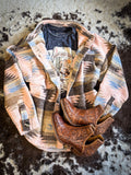 Rose Ridge Southwestern Print Shacket - Outerwear - Western Wear - Bronco Western Supply Co.