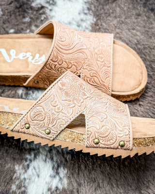 Jordyn Sandal in Light Tan by Very G