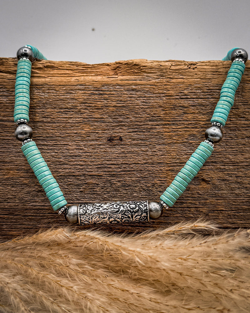 Kendall Barrel Bead Necklace Set