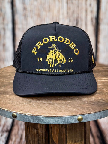 Front of hat shown on wood background