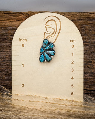 Sierra Fan Fashion Necklace Set in Aqua