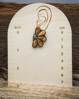 Sierra Fan Fashion Necklace Set in Burnt Orange