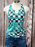 Front view of tank top on a mannequin