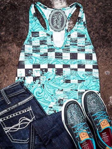 Styled flat lay of the Miles Ahead Tank Top