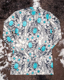 Flay lay of top on cowhide