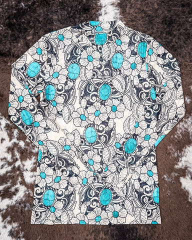 Flay lay of top on cowhide