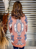 Sagebrush Aztec Cardigan - Mauve - Western Fashion - Bronco Western Supply Co.