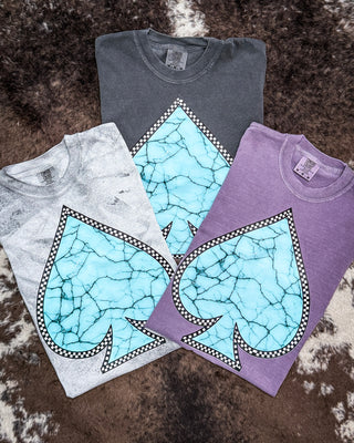 Turquoise Spade Graphic Tee