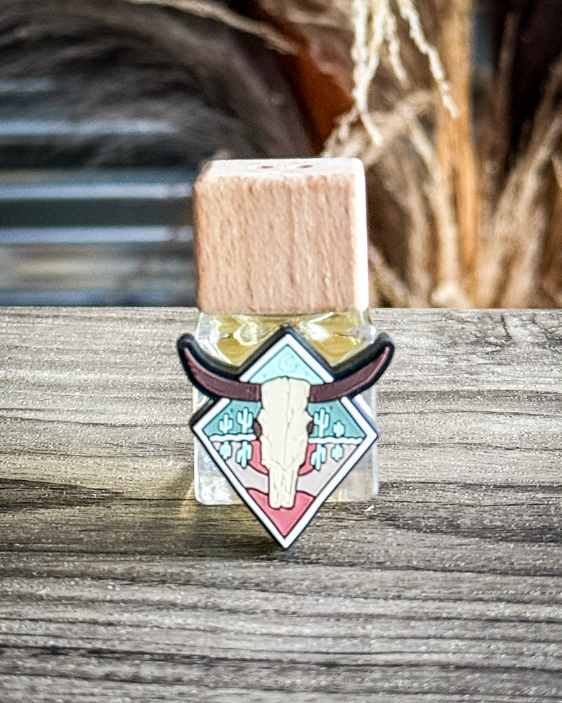 Desert Skull Vent Clip Car Diffuser in Leather